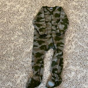 Boys flannel footie pajamas